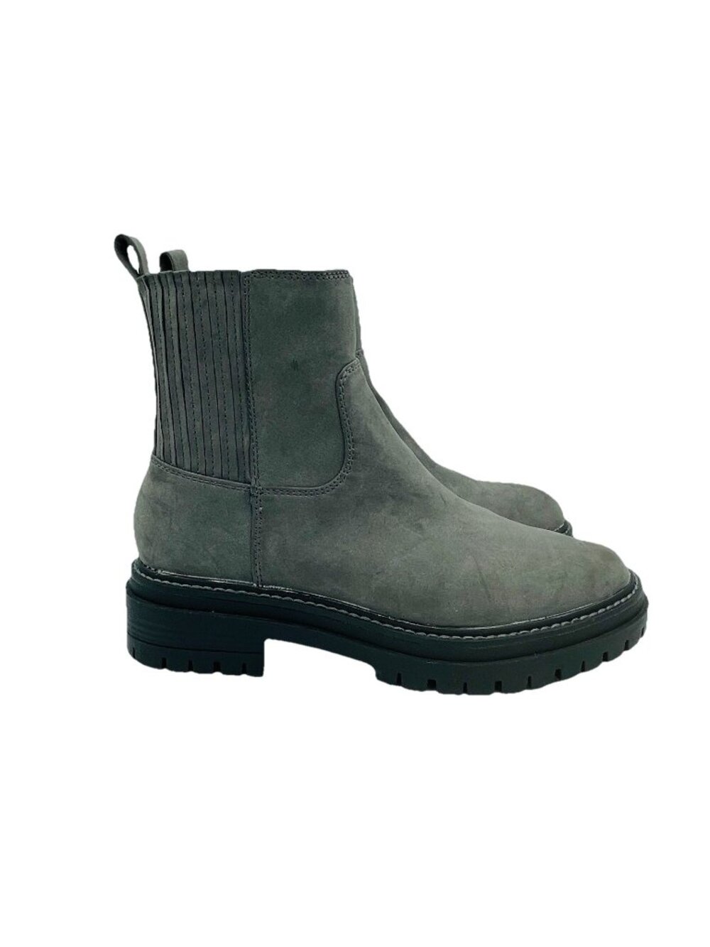Time and Tru Shoes Womens Size 7 Gray Boots Heeled Zipper Memory Foam Comfort